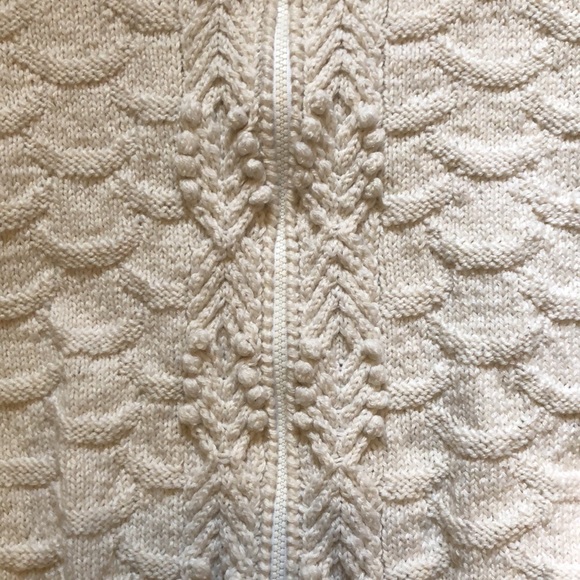 Vintage Hand Knit Zip Up Sweater - Picture 7 of 12